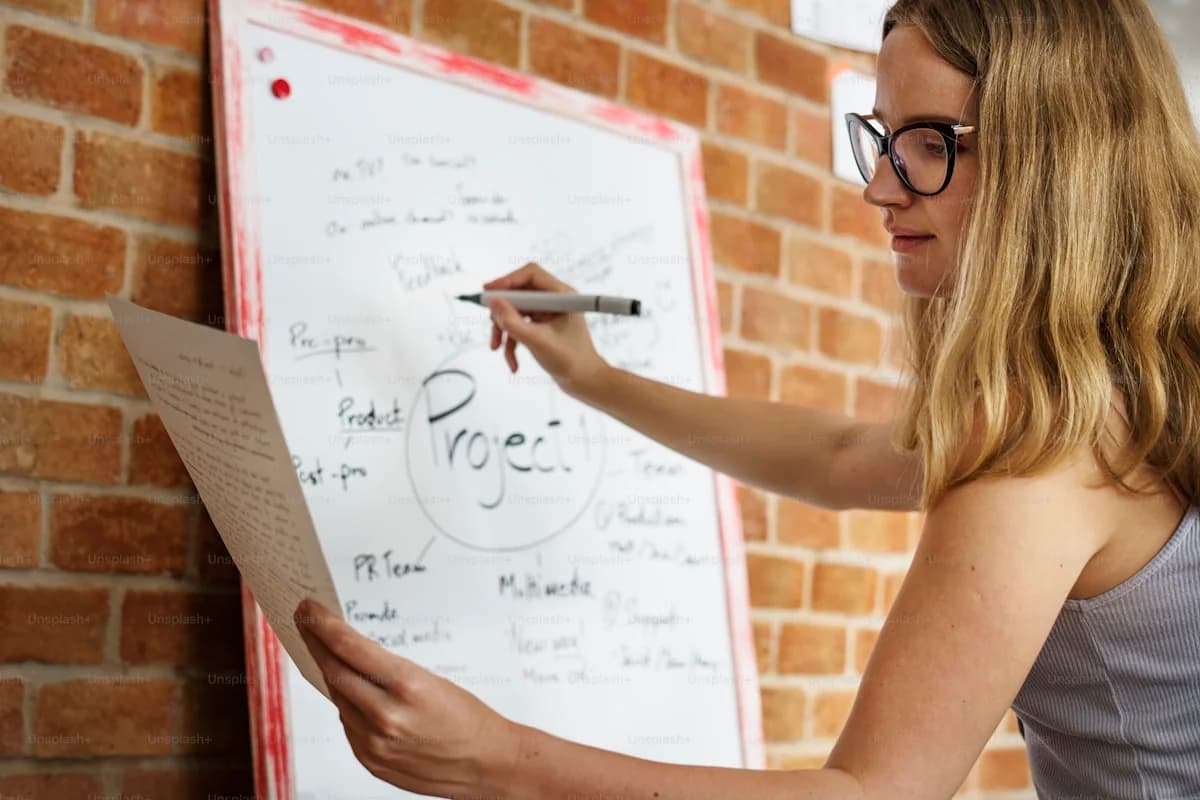 BizzFly growth engineering team mapping multi-stage acquisition and conversion funnels on a whiteboard