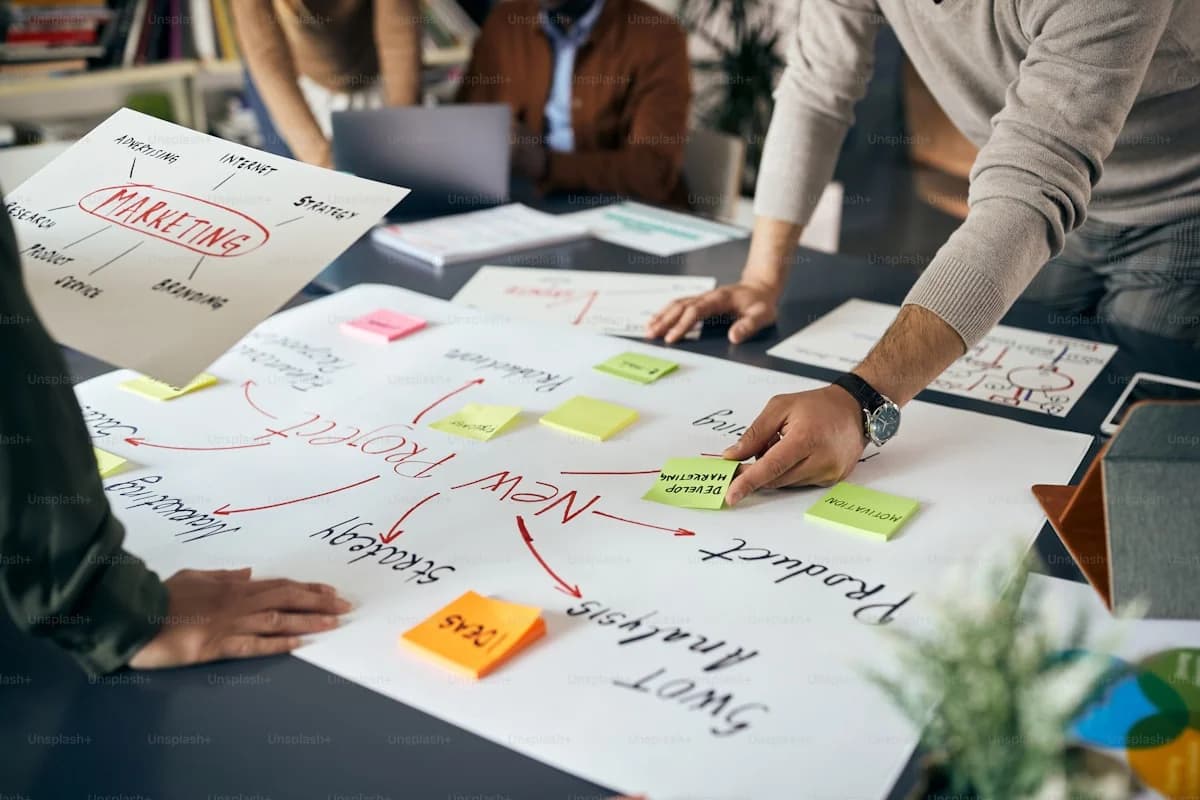 Operations leads assessing high-impact, low-complexity manual processes on a priority matrix board