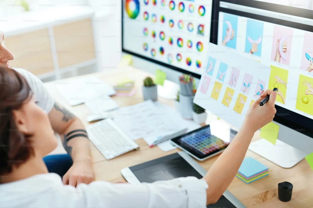UX designer analysing digital user interactions and scroll heatmaps across web pages