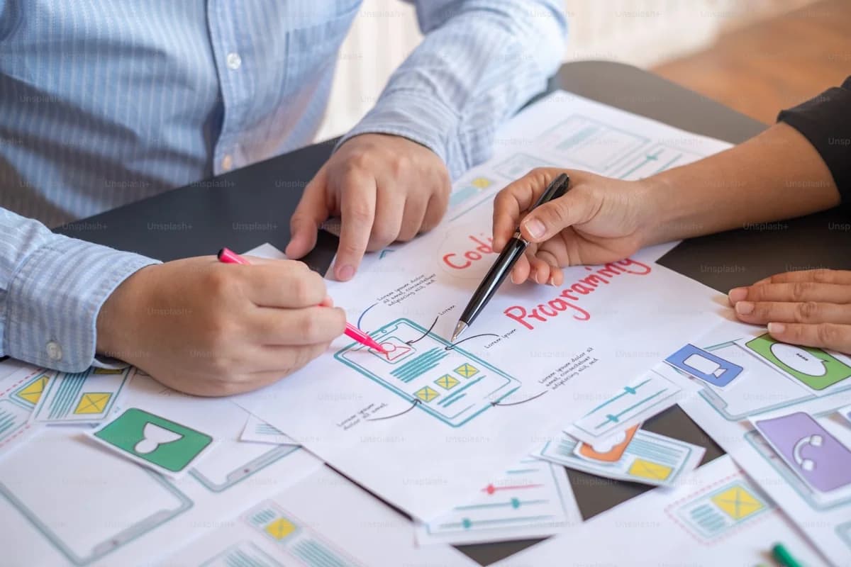 Cross-functional team establishing milestone schedules, content inventories, and staging deadlines for website launch