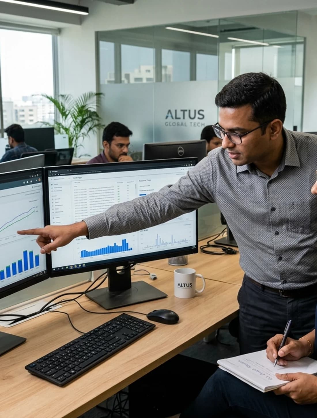 Consultants establishing a measurement baseline across search and AI surfaces at a planning board